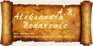 Aleksandra Medarević vizit kartica